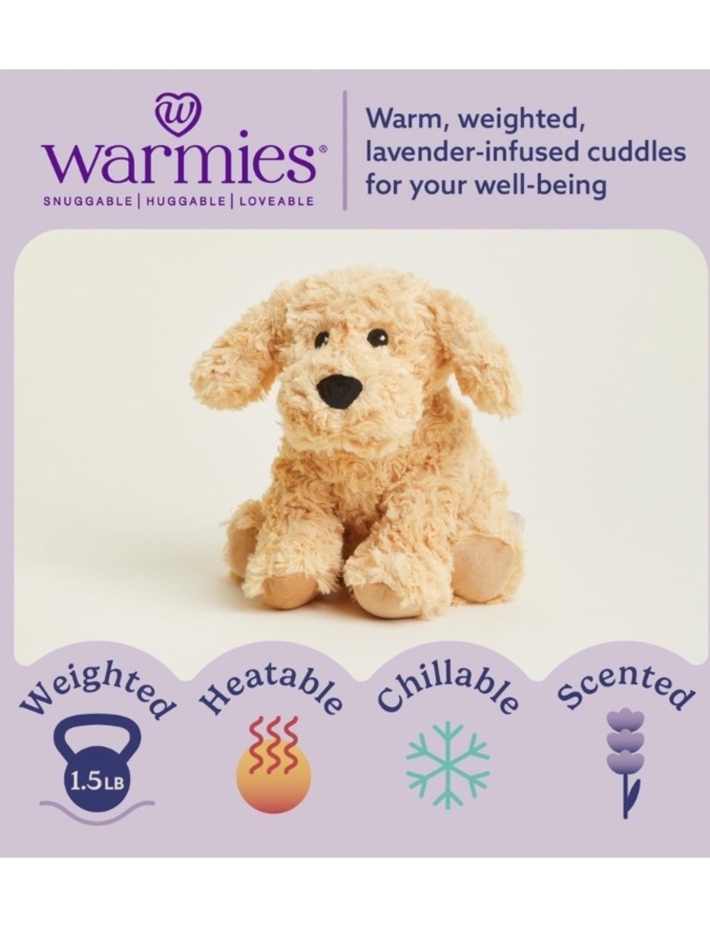 WARMIES Microwavable Plush Grey Teddy Bear Soft Toy for Kids - Picture 14 of 15